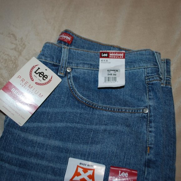 NWT Lee's Premium Select Straight Leg Denim Jeans - 40x30 - Picture 2 of 5